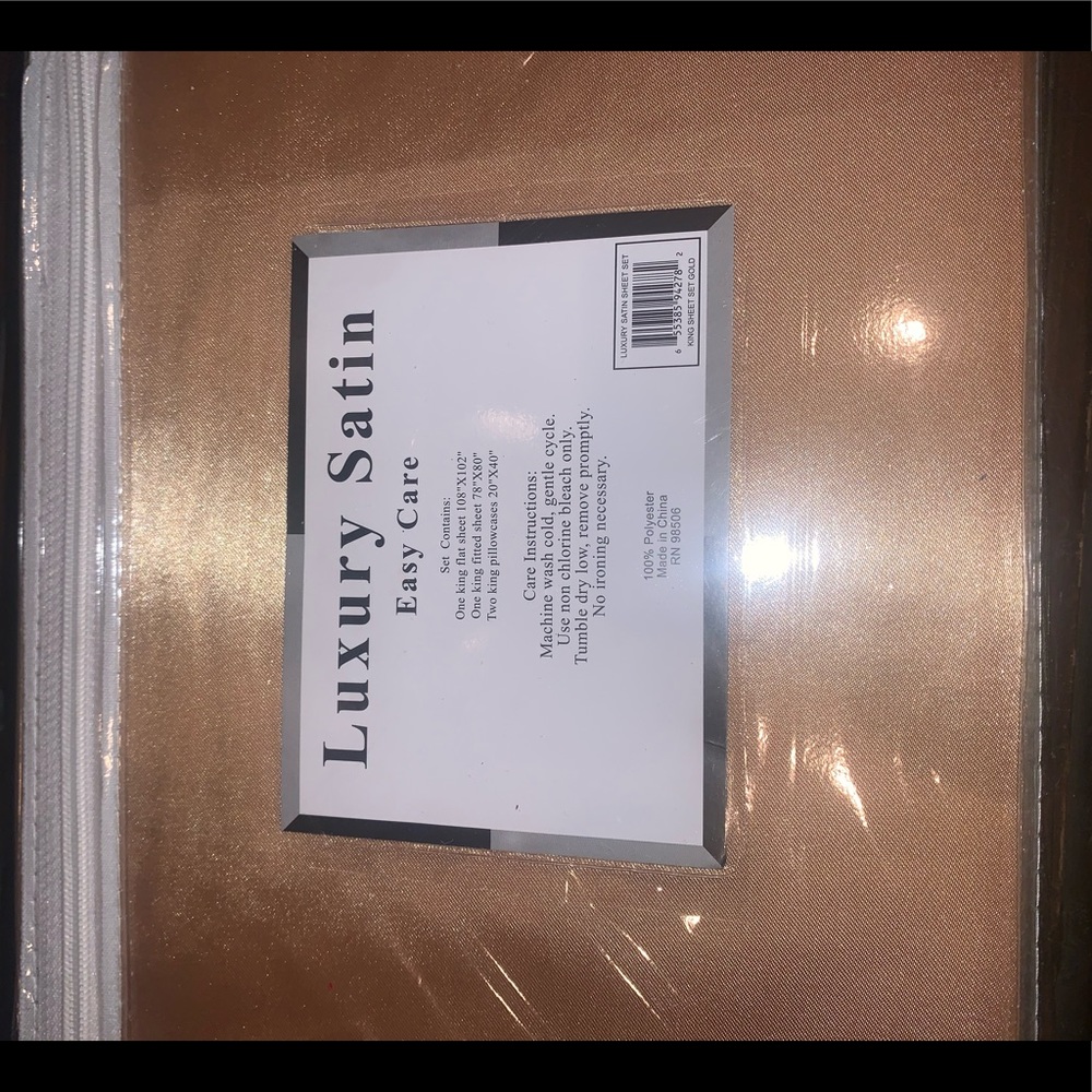 luxury satin king size bed sheet set